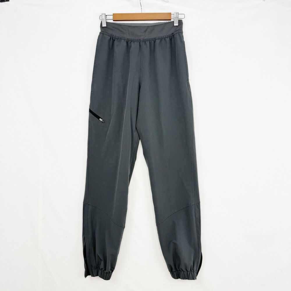 Champion Mens Small Jogger Pants Grey Drawstring Athletic Zip Leg